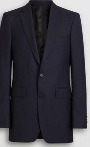 Athentic Burberry Men's Suit Jacket - Navy